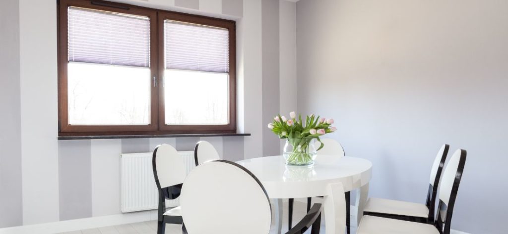Open and close your blinds with a touch: Remote control blinds in a Pomona home.