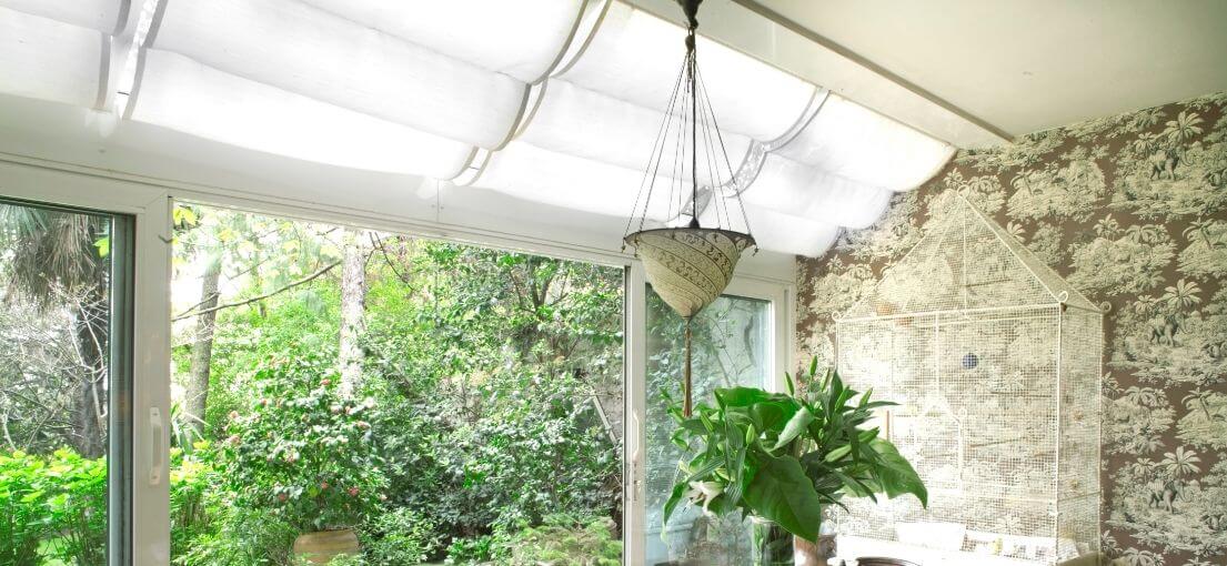 Transform your patio into an oasis with motorized shades.