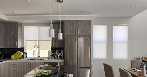 An interior of common American kitchen