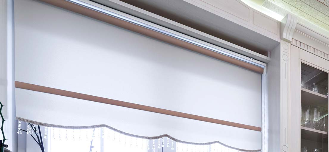 A view at motorized roller shades