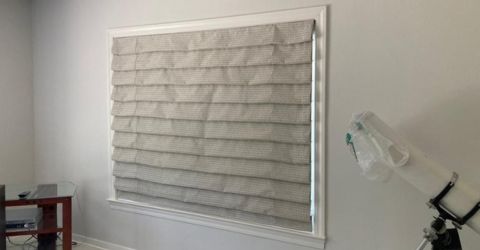 An elegant Roman window shade