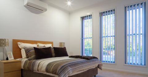 Detail Shot of Custom Window Coverings in West Hills Bedroom