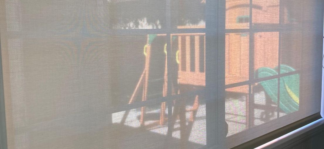 Marina Del Rey home features stylish roller shades for light control and privacy.