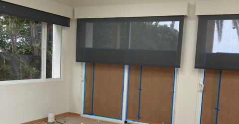 Motorized Window Shades Installation in Studio City Family Room