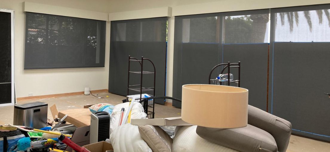 Motorized Window Shades Installation in Studio City Family Room