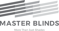 Grey footer logo for Master Blinds website