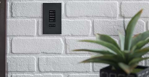 A wall mounted buttons in office space