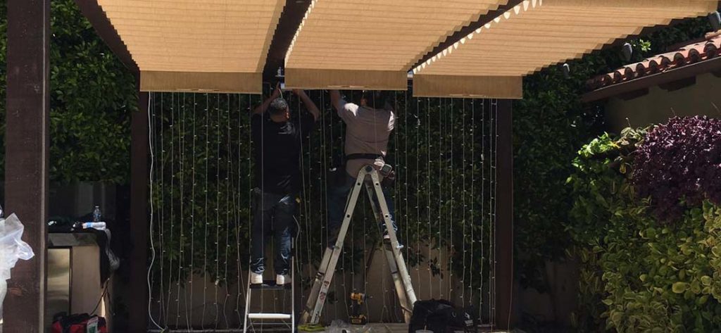 Patio shades installation in Glendale