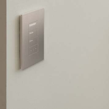 Control buttons for automatic faux wood blinds