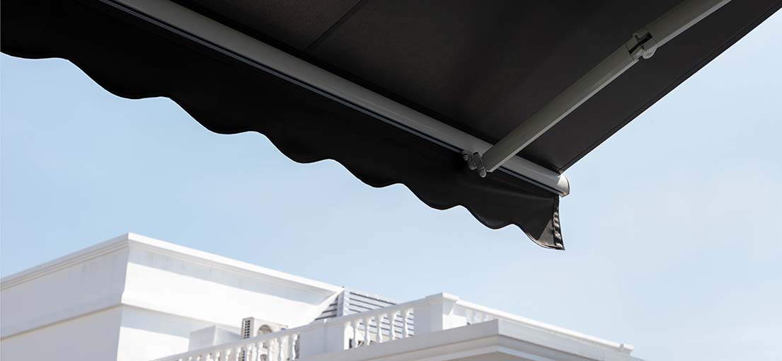 A view at motorized retractable awnings