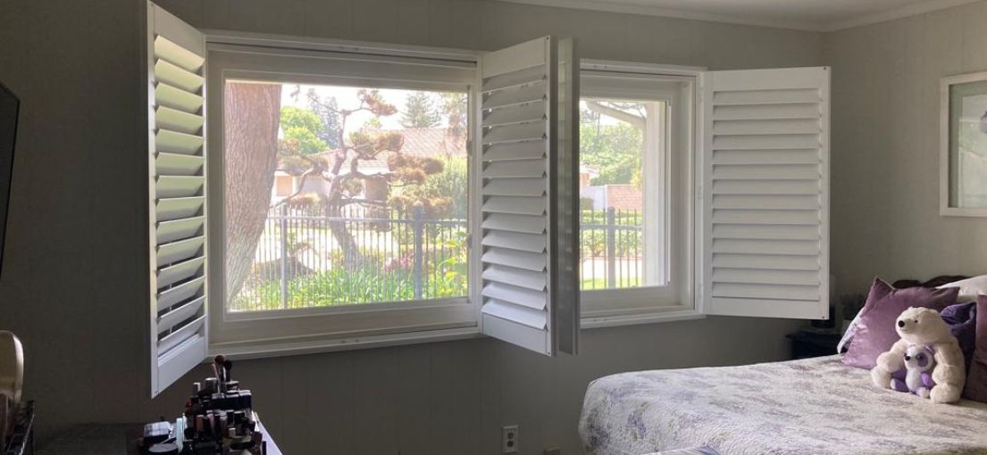 A view at shutters in bedroom