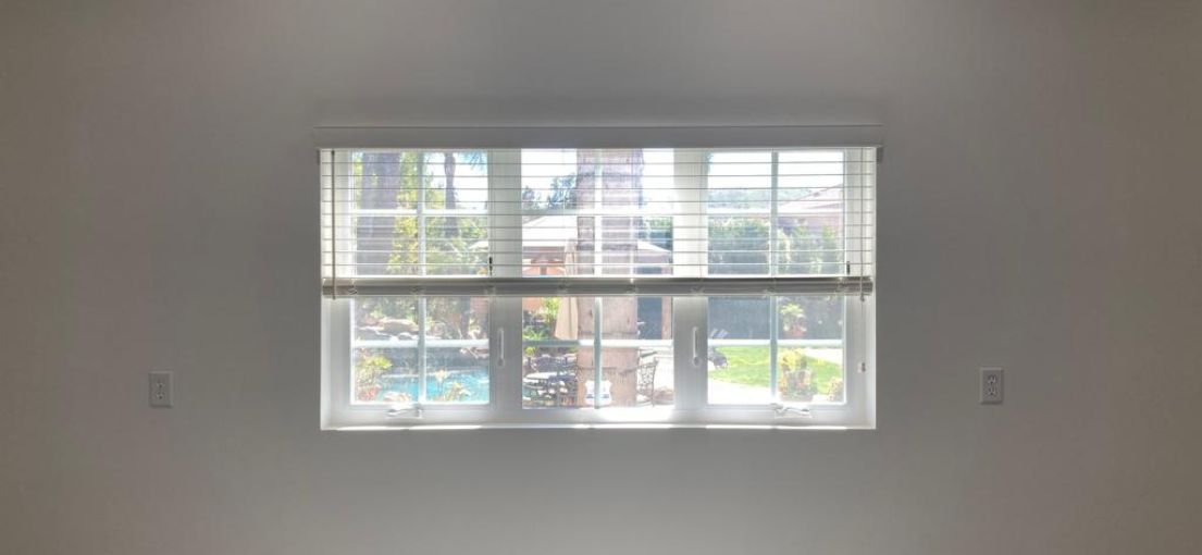 A view at window blinds