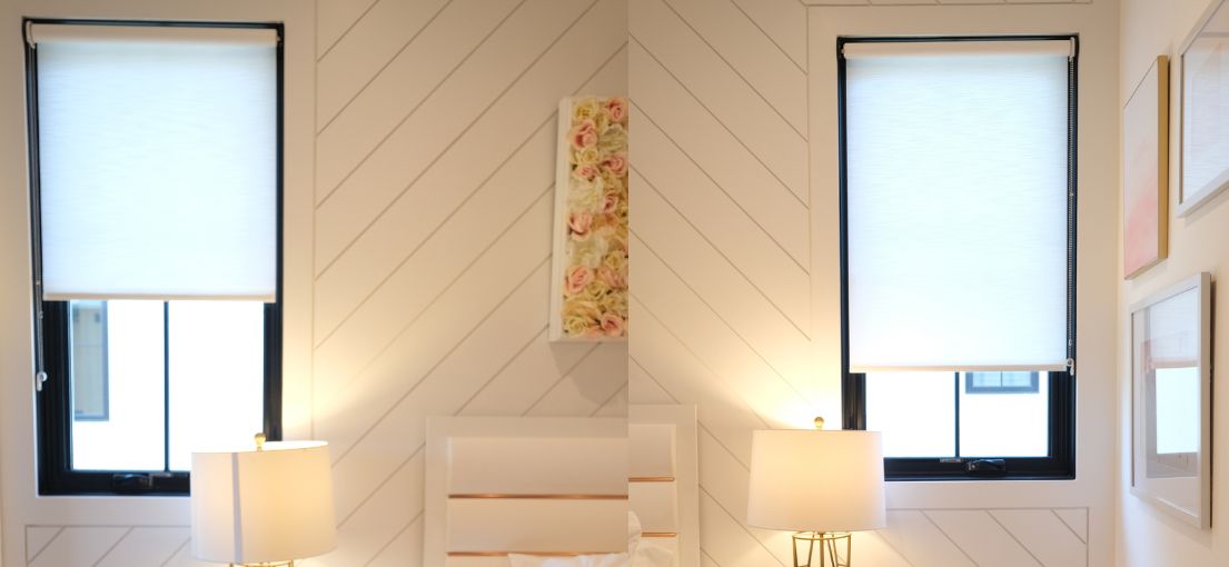 Tarzana Bedroom Retreat with Elegant Roller Window Shades