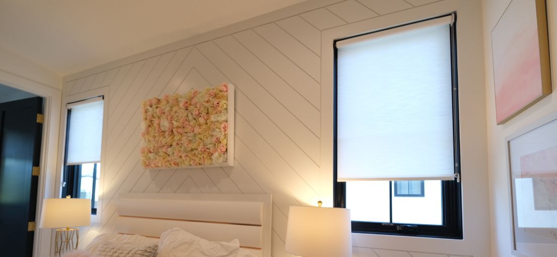 Tarzana Bedroom Retreat with Elegant Roller Window Shades