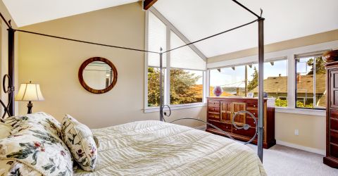 Elegant Honeycomb Shades Installation in West Hills Master Bedroom