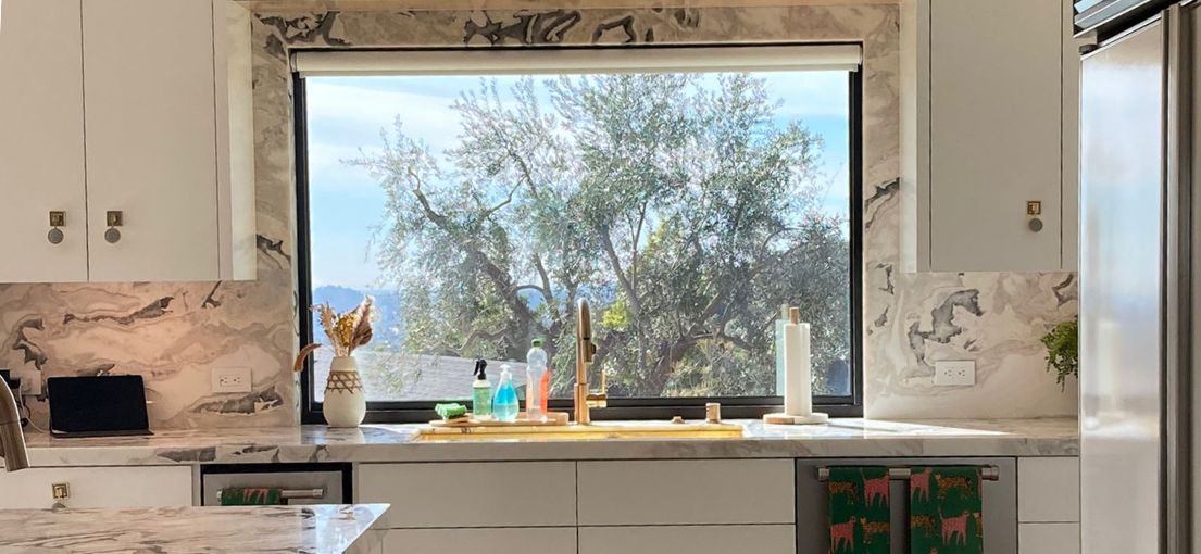 High-Quality Custom Window Shades Installation in Northridge Modern Kitchen